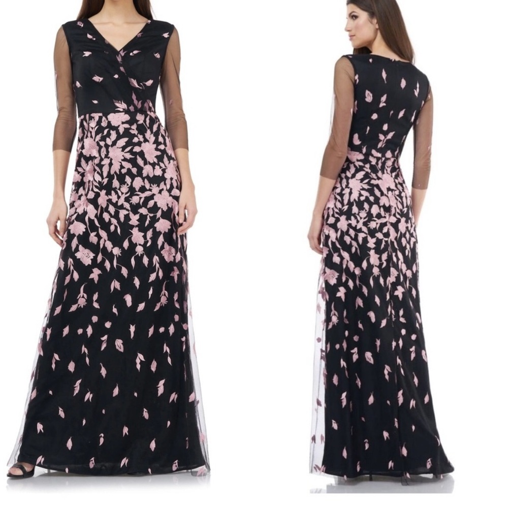JS Collections Black and Blush Long Sleeve formal. Perfect for weddings/prom 8